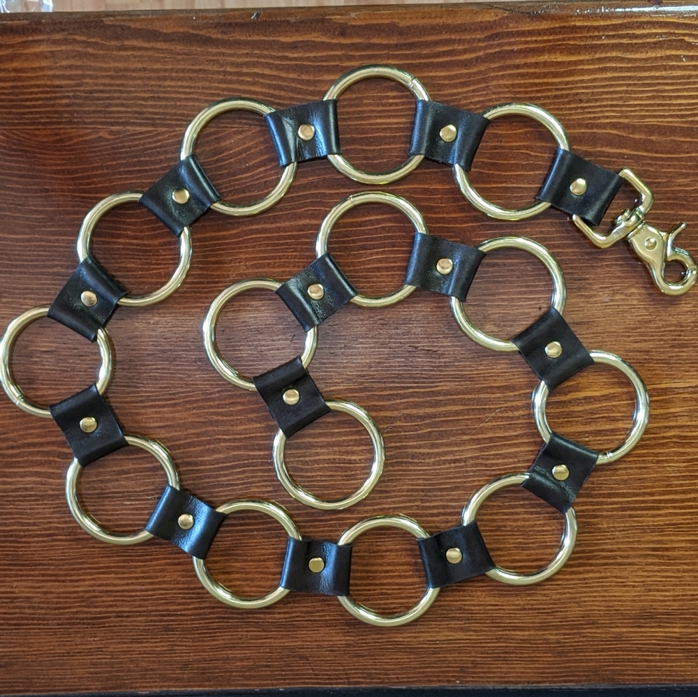 Genuine Leather "O" ring belt  🖤 Custom orders - Picture 6 of 7